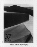 Ansel Adams, Sand Dunes, Sunrise 1948 - 2002 Postage Stamp