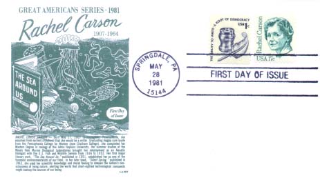 Gamm Rachel Carson First Day Cover