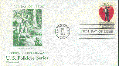 Johnny Appleseed Paramount First Day Cover 1966
