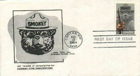 Smokey Bear - 40 Years of Campaigning First Day Cover